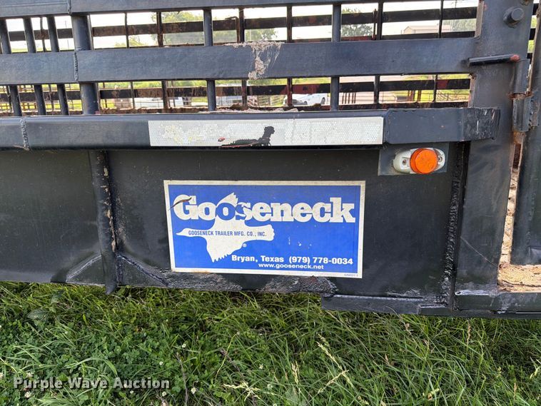 image for item FK3117 2015 Gooseneck Trailer Mfg. Co. Inc. B781T livestock trailer