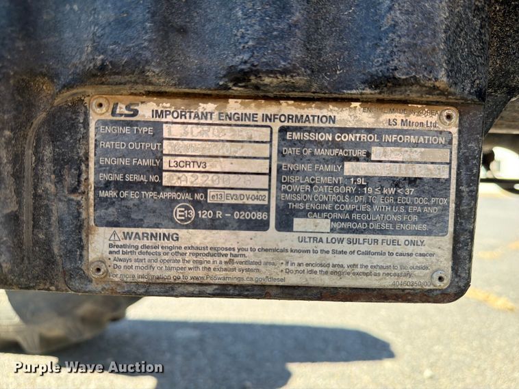 image for item FK4534 2018 New Holland Workmaster 35 MFWD tractor