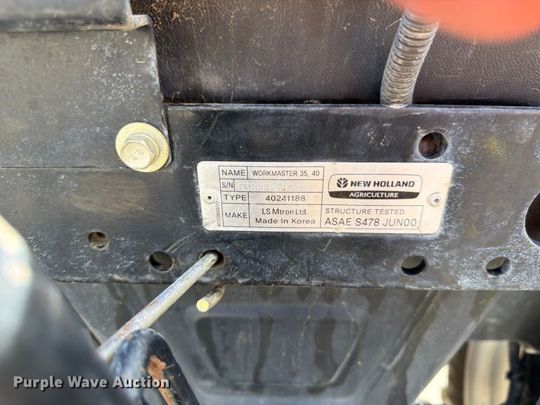 image for item FK4535 2018 New Holland Workmaster 35 MFWD tractor