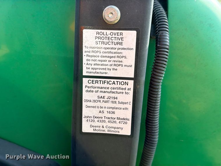 image for item YA4083 2012 John Deere 4520 MFWD tractor