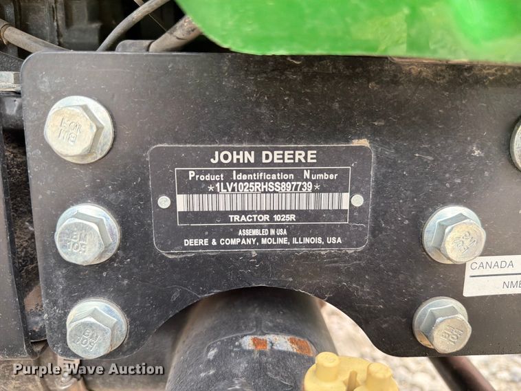 image for item YA4178 2025 John Deere 1025R MFWD tractor