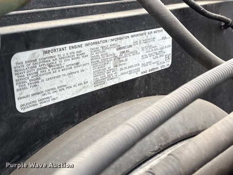 image for item DT2911 2017 Hino 268 refrigerated truck