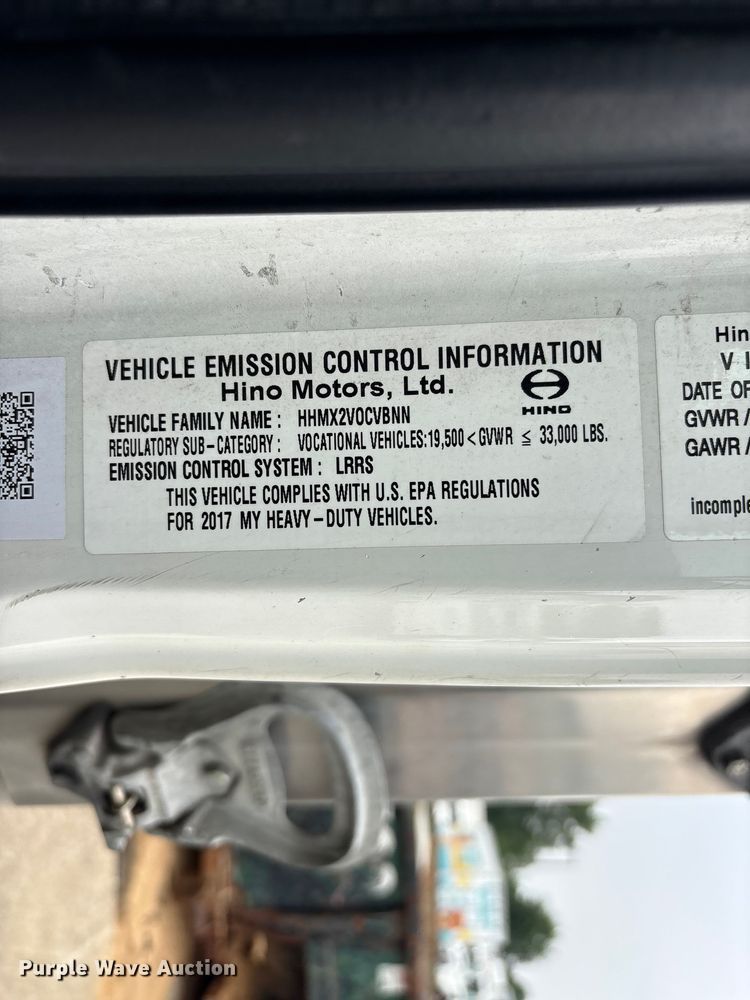 image for item DT2914 2017 Hino 268 refrigerated truck