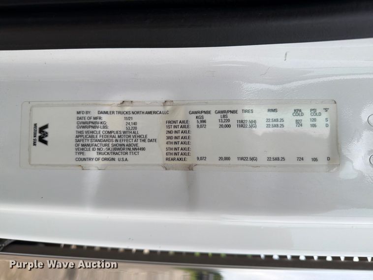2022 Western Star 49X Chassis