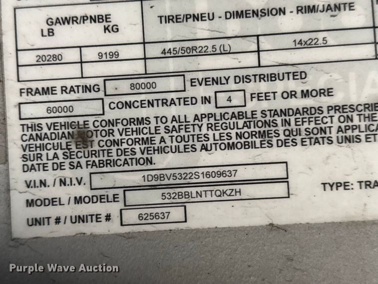 image for item DY3130 2025 Doonan Specialized Trailer 532BBLNTTQKZH flatbed trailer