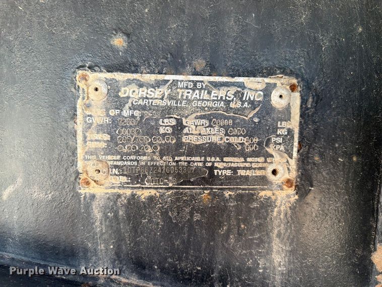 image for item EA0370 1999 Dorsey DGTC-48 flatbed trailer