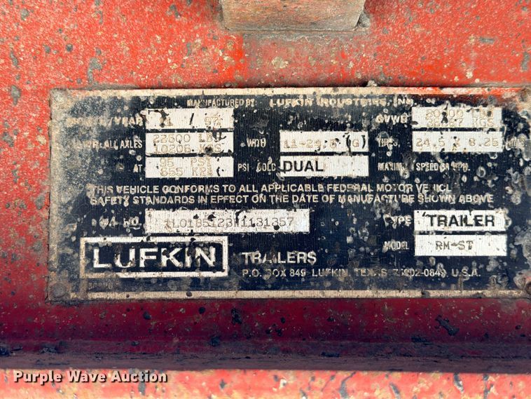 image for item ED5396 1998 Lufkin RM-ST flatbed trailer