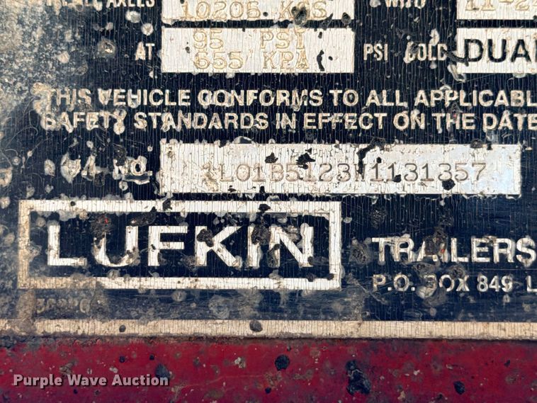 image for item ED5396 1998 Lufkin RM-ST flatbed trailer