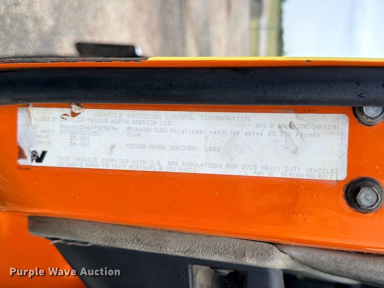 image for item ED5415 2015 Western Star 4700SB truck cab and chassis