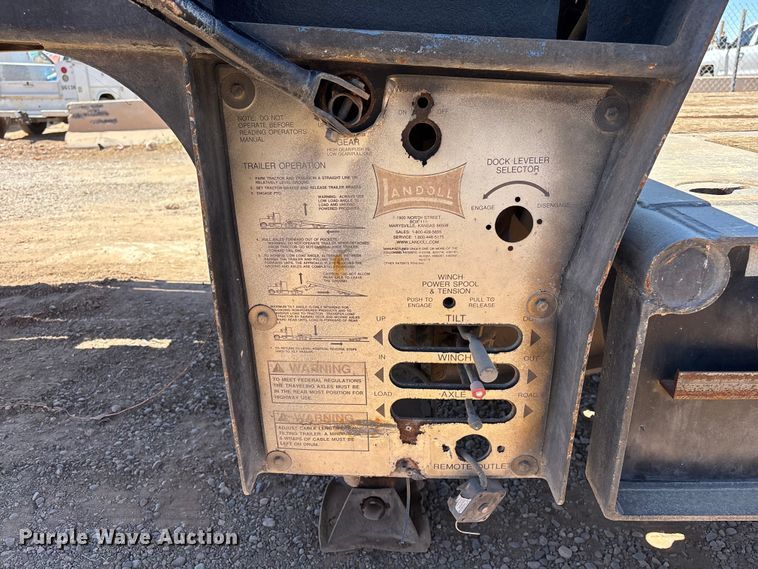 image for item EL2493 2009 Landoll Corporation Tran45 drop tilt deck equipment trailer