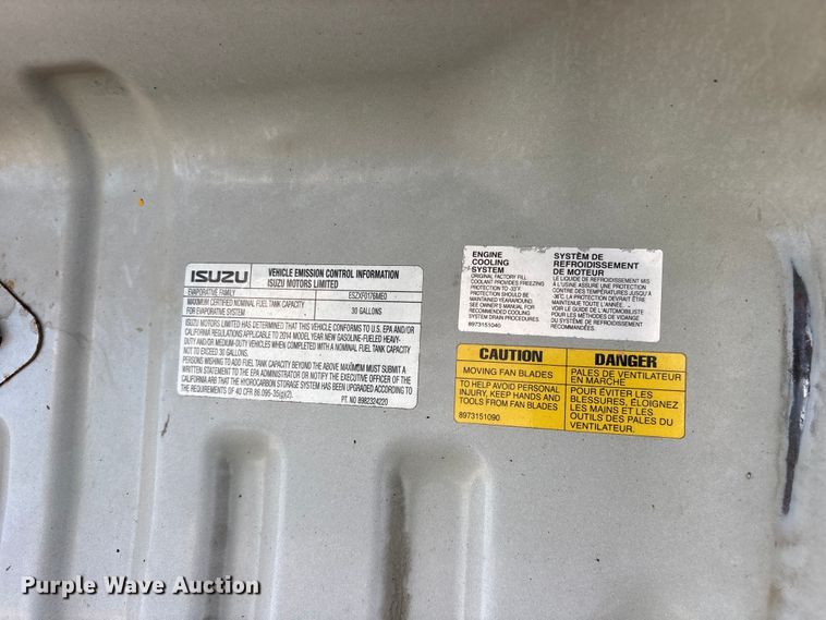 image for item ET0333 2014 Isuzu NPR roll-off container truck