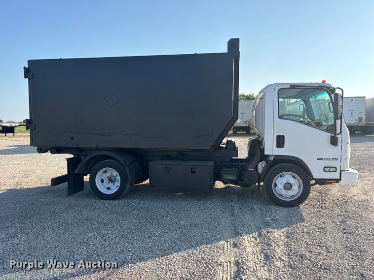 image for item ET0334 2016 Isuzu NPR roll-off container truck