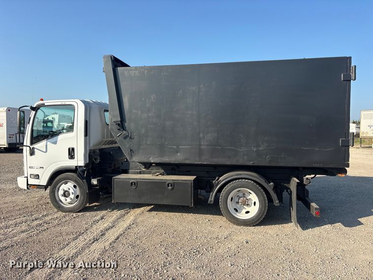 image for item ET0334 2016 Isuzu NPR roll-off container truck
