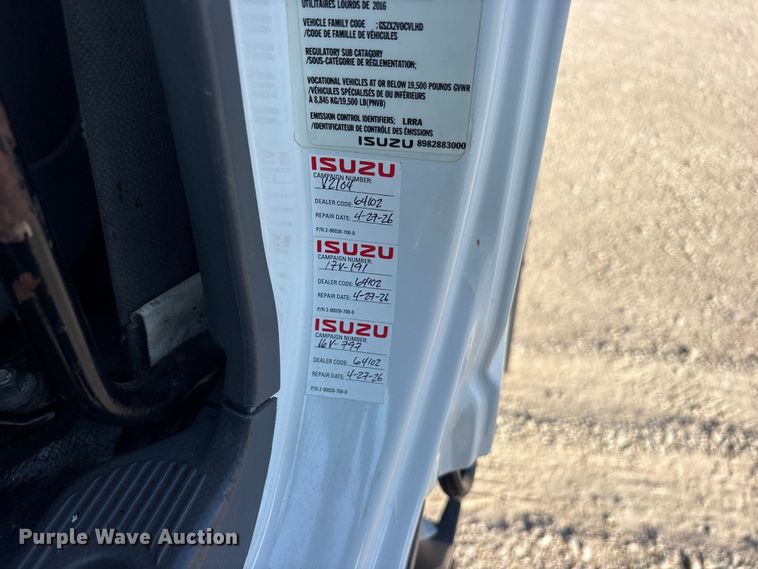 image for item ET0334 2016 Isuzu NPR roll-off container truck