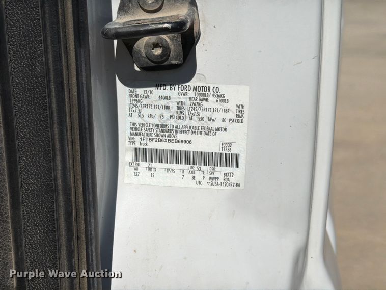 image for item EX4587 2011 Ford F250 Super Duty pickup truck