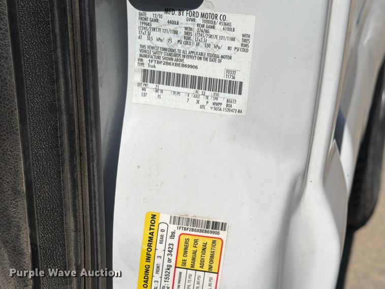 image for item EX4587 2011 Ford F250 Super Duty pickup truck
