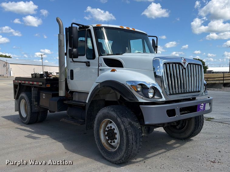 image for item EX4591 2012 International WorkStar 7300 flatbed truck