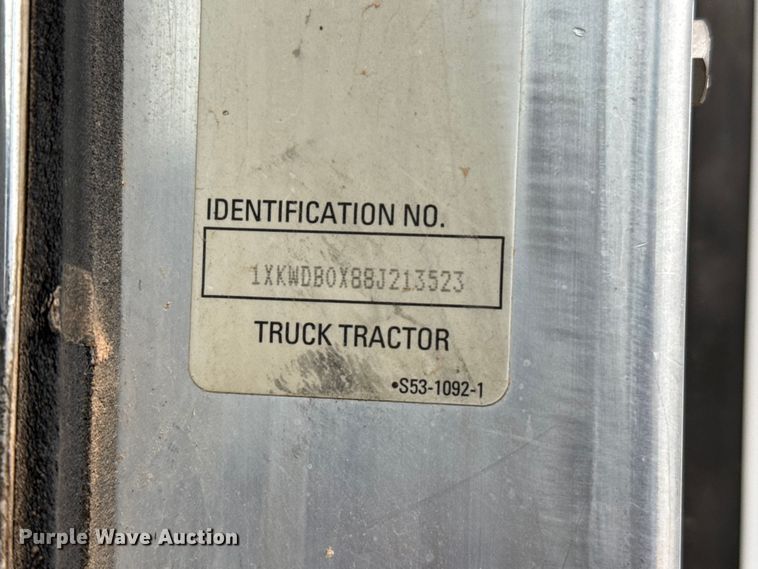 image for item FB6794 2008 Kenworth W900 semi truck