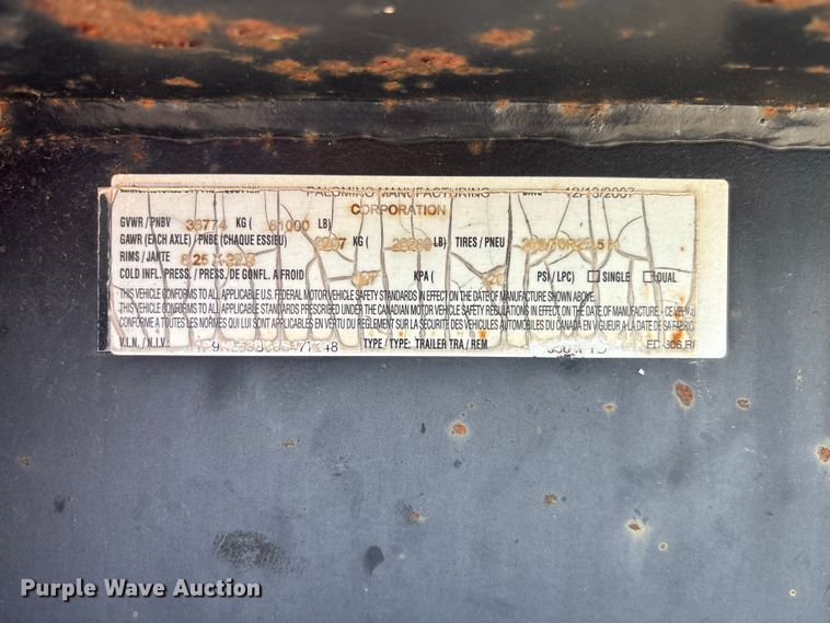 image for item FC1896 2008 Palomino Muvall double drop deck equipment trailer