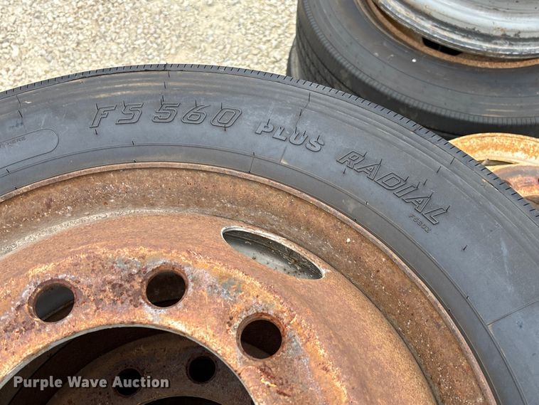 image for item FC1922 (6) 255/75R22.5 tires and wheels