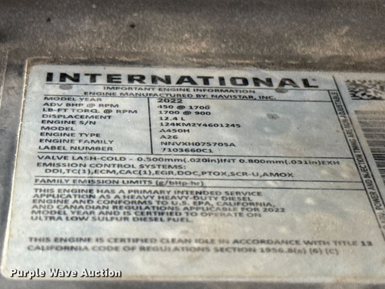 image for item FC4048 2023 International LT625 semi truck