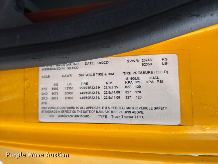 image for item FC4049 2024 International LT625 semi truck