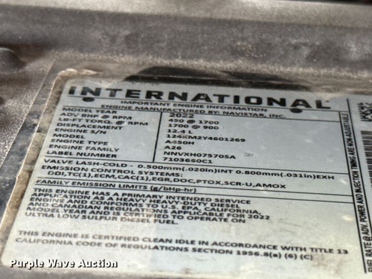 image for item FC4051 2023 International LT625 semi truck