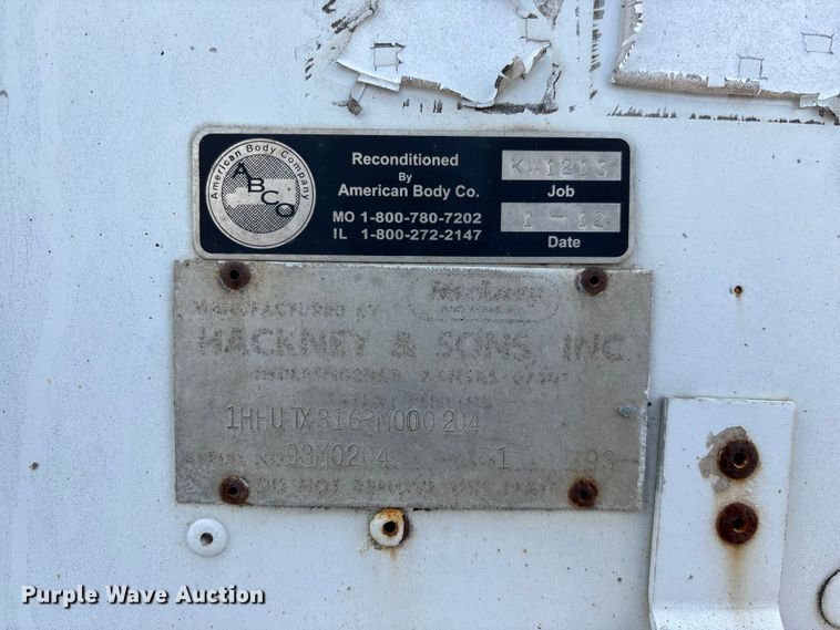 image for item FG0536 1993 Hackney & Sons, Inc. delivery trailer