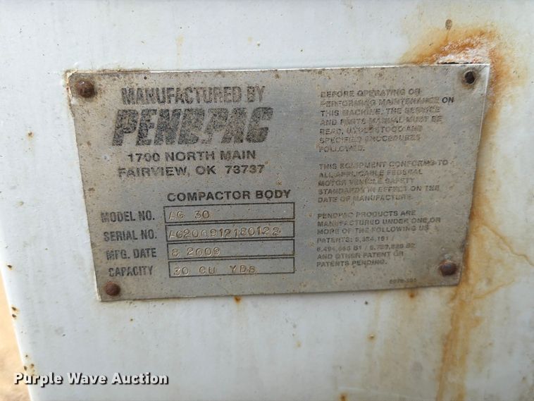 image for item FM7575 2009 Autocar Xpeditor refuse truck