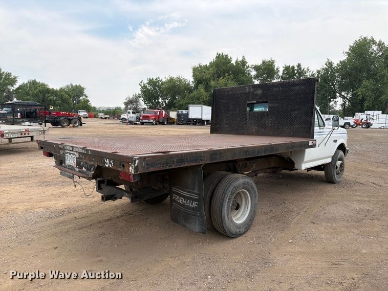 image for item FM7578 1996 Ford F450 Super Duty dump flatbed truck