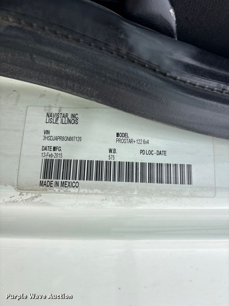 image for item YA2898 2016 International LF687 semi truck