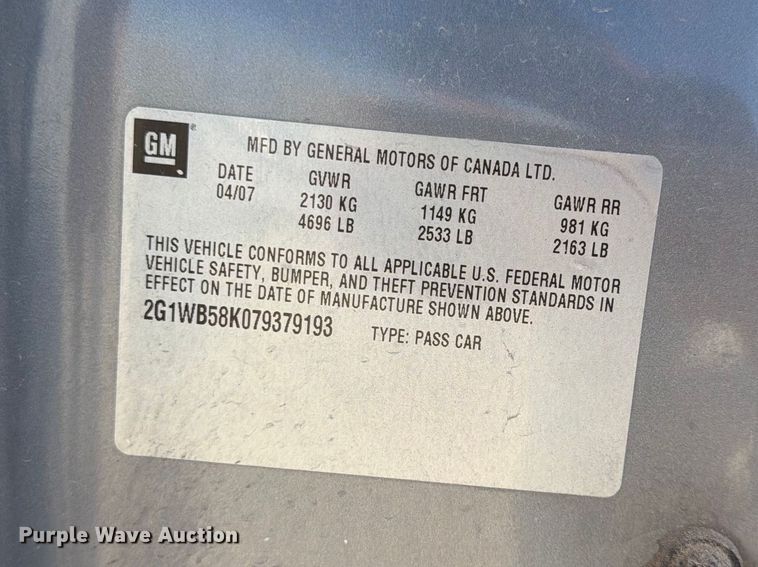 image for item DN6634 2007 Chevrolet Impala 