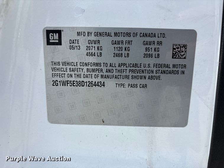 image for item DN6660 2013 Chevrolet Impala 