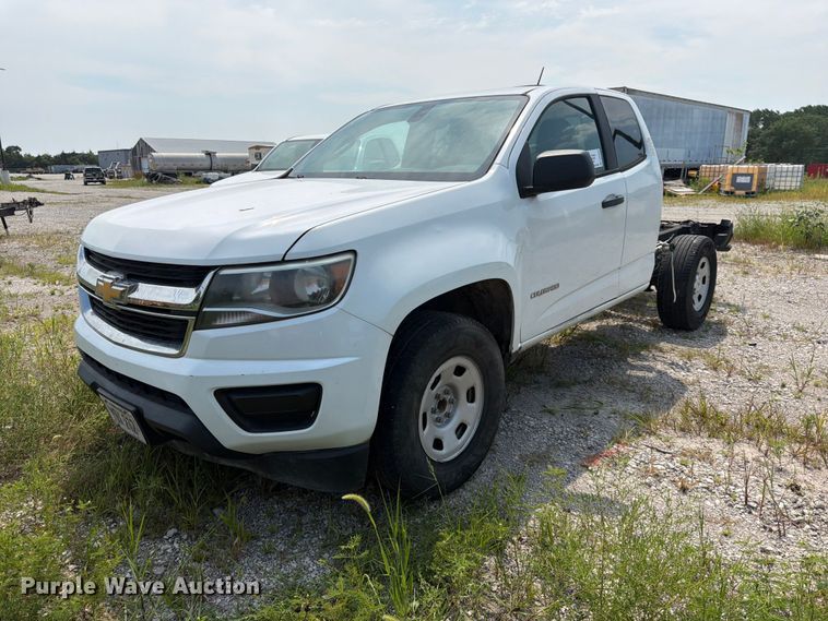 2017 Chevrolet Colorado Ext. Cab pickup truck cab and chassis