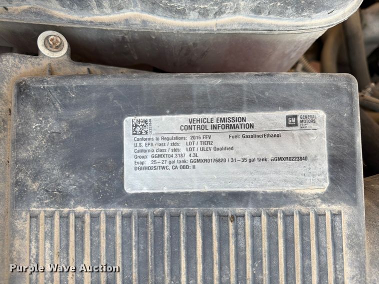 image for item DN6692 2016 Chevrolet Silverado 1500 pickup truck
