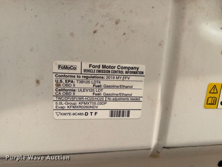 image for item DV8526 2019 Ford F150 Ext. Cab pickup truck