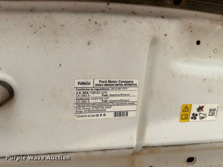 image for item DV8527 2019 Ford F150 Ext. Cab pickup truck