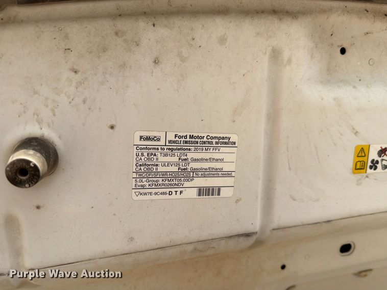 image for item DV8528 2019 Ford F150 Ext. Cab pickup truck