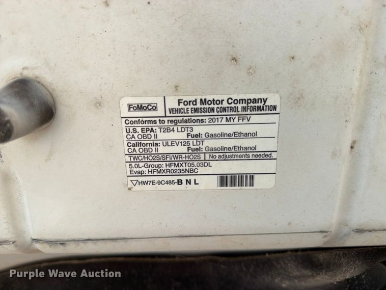 image for item DV8530 2017 Ford F150 Ext. Cab pickup truck