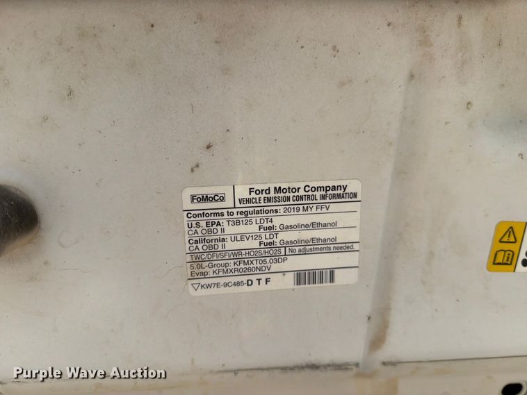 image for item DV8532 2019 Ford F150 Ext. Cab pickup truck