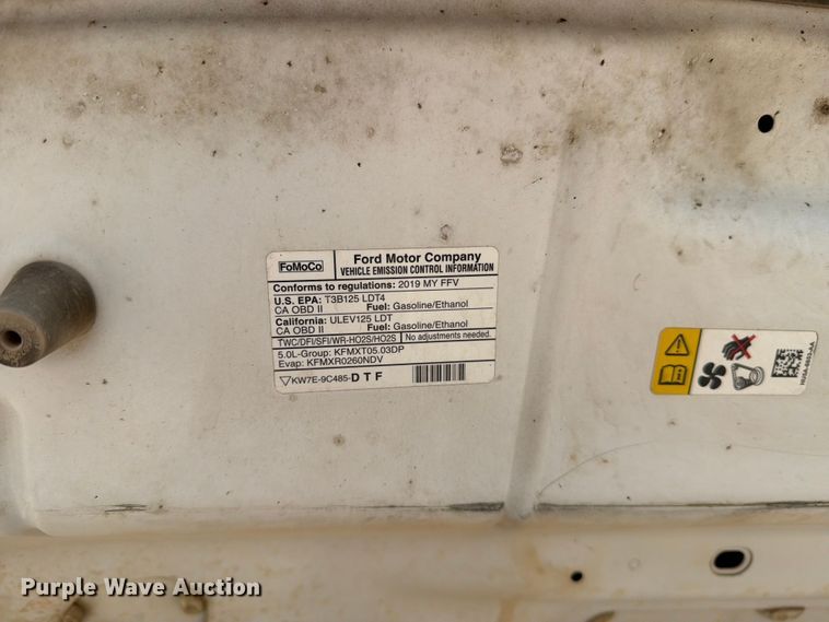 image for item DV8533 2019 Ford F150 Ext. Cab pickup truck