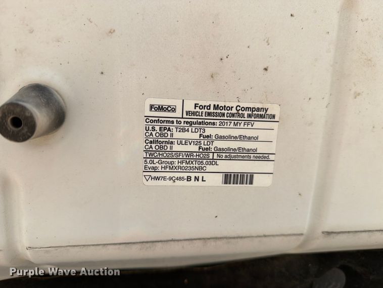 image for item DV8537 2017 Ford F150 Ext. Cab pickup truck