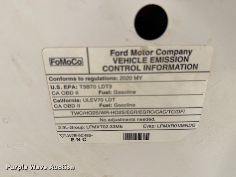 image for item DV8538 2020 Ford Ranger Crew Cab pickup truck