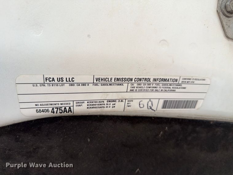 image for item DV8542 2019 RAM 1500 Crew Cab pickup truck