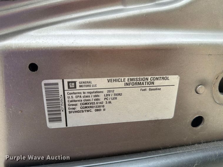 image for item DV8543 2012 Chevrolet Malibu 