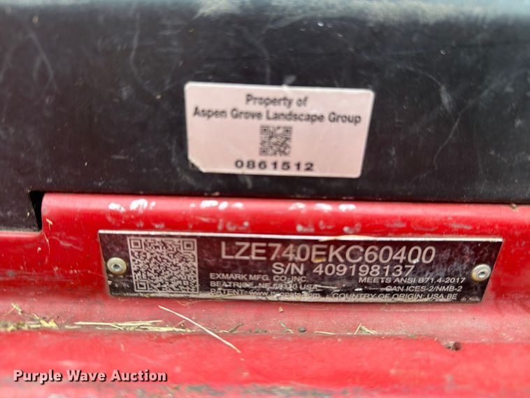 image for item DV8551 Exmark E-Series ZTR lawn mower