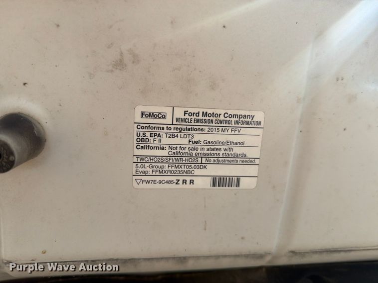 image for item DV8554 2015 Ford F150 Ext. Cab pickup truck