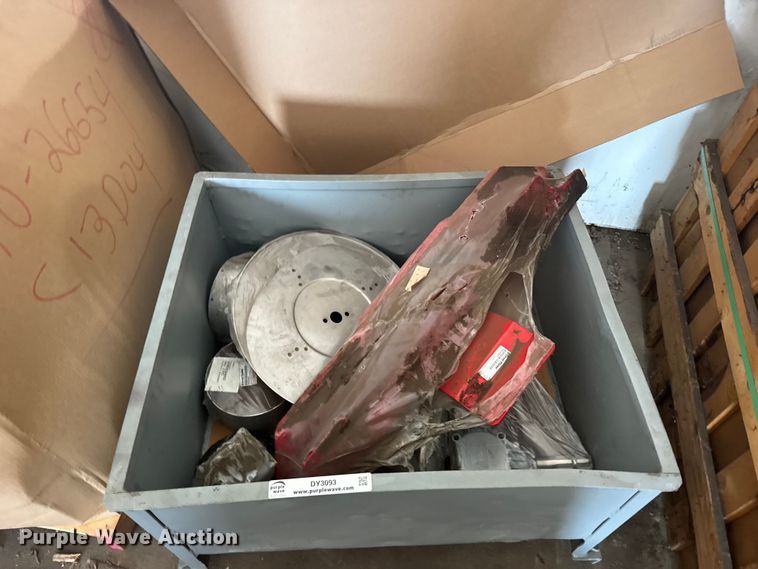 image for item DY3093 Crate of grain drill parts