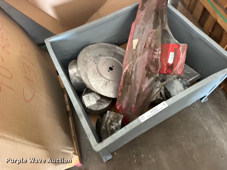 image for item DY3093 Crate of grain drill parts