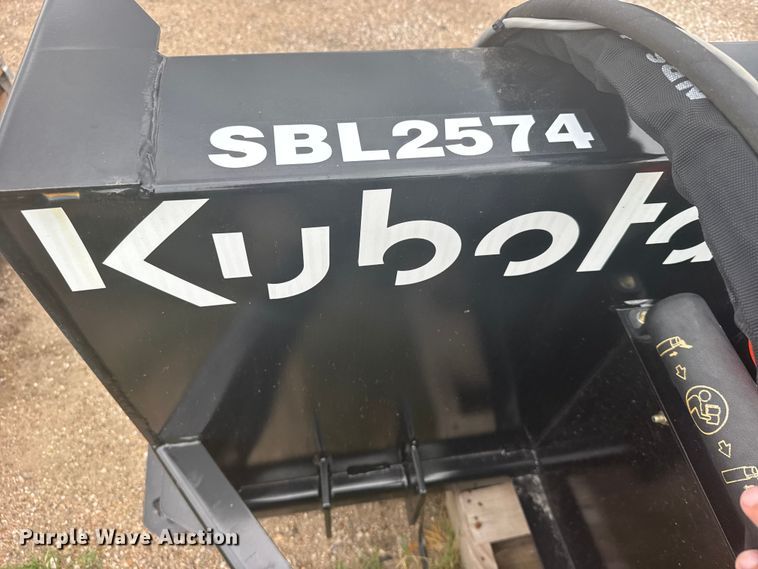 image for item DY3104 Kubota SBL2574 skid steer snow blower